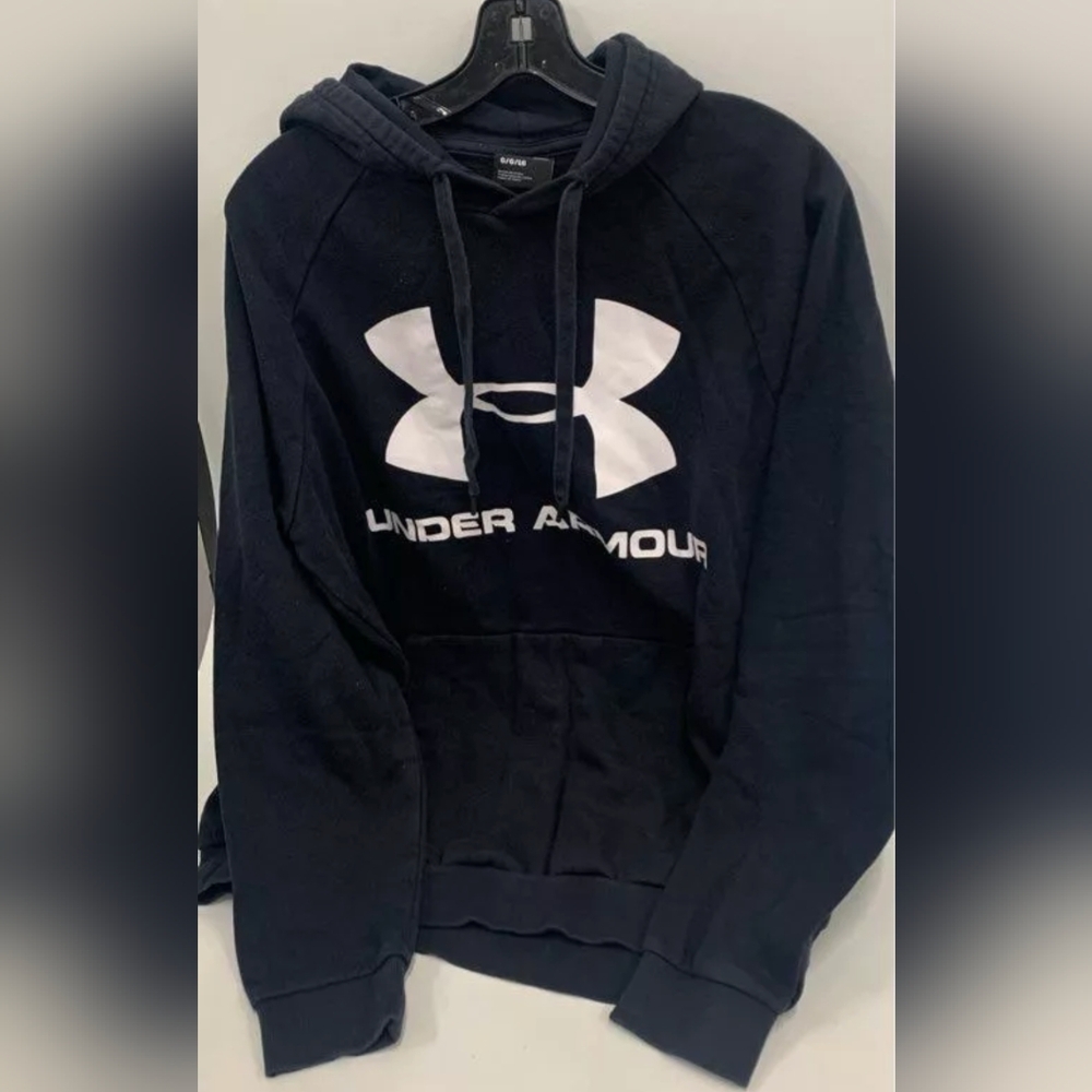 Under Armour Big Logo Men's Hoodie Sweatshirt Size Large 80% Cotton